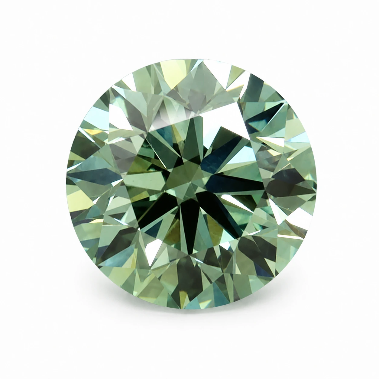 Fancy green lab-grown diamond reference illustration