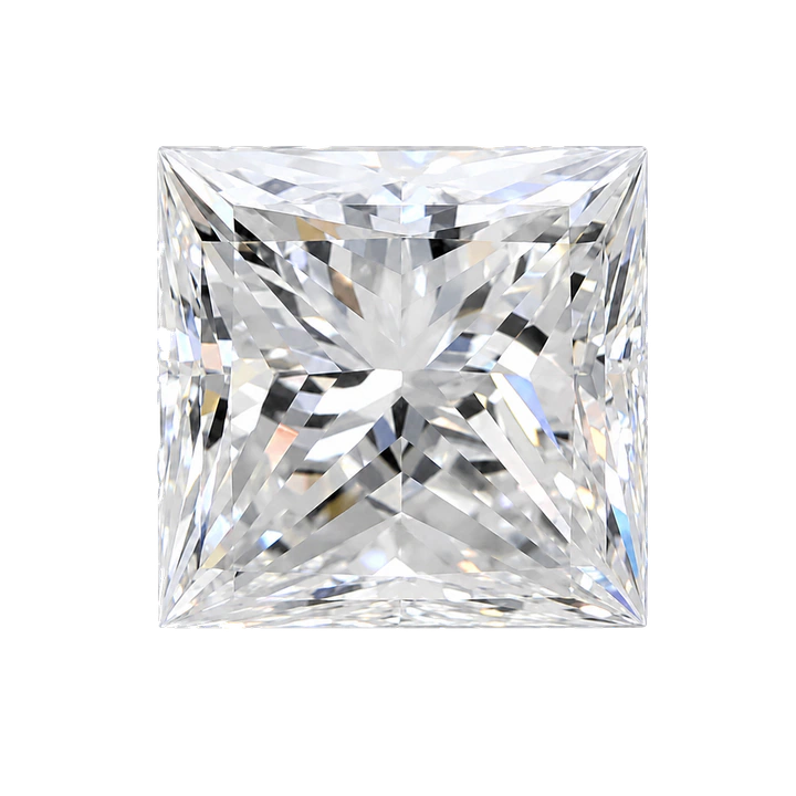 1.00 carat princess diamond proportion on the ring finger of a reference hand